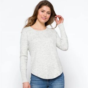 RD STYLE McKinley Ribbed Detail Sweater Women’s medium M light gray SUPER SOFT